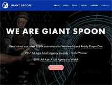 Tablet Screenshot of giantspoon.com